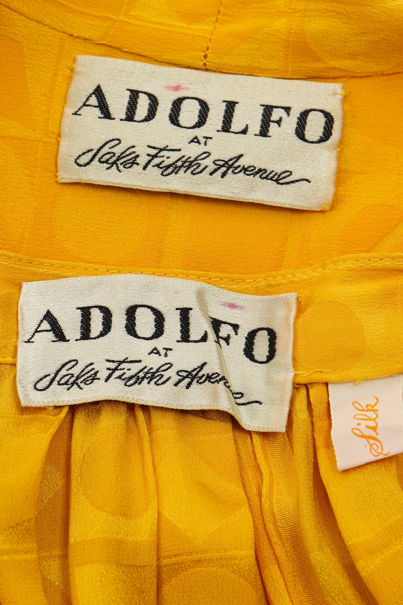 Vintage Adolfo Gold XO Palazzo Pant Set Labels at Recess Los Angeles