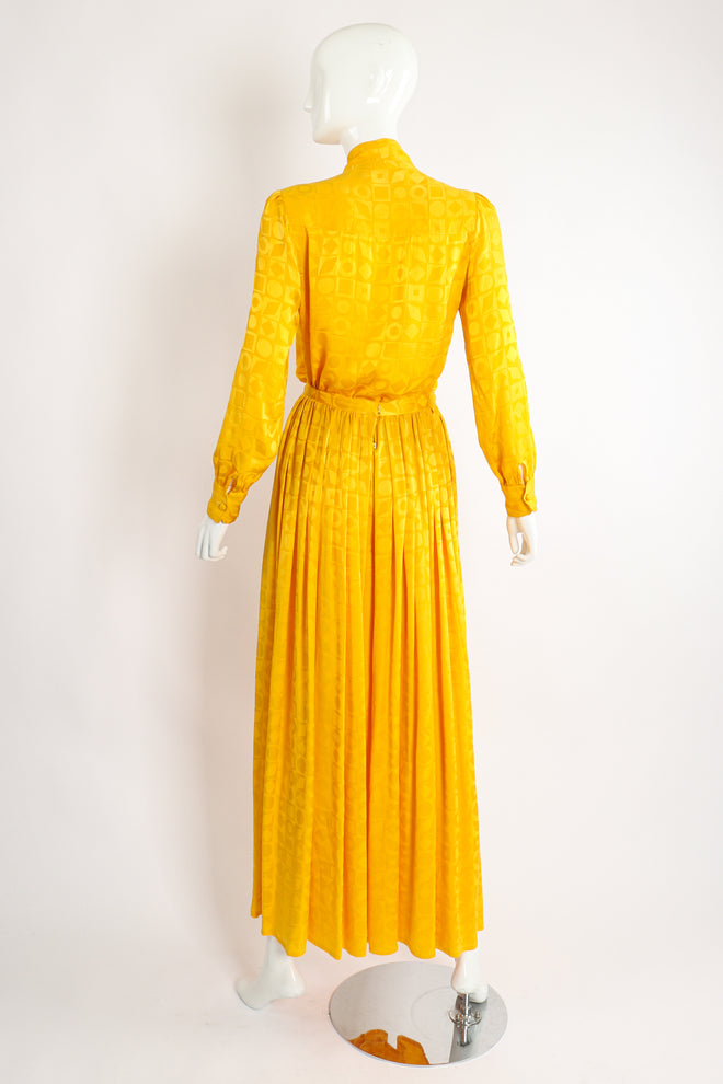 Vintage Adolfo Gold XO Blouse & Palazzo Pant Set on Mannequin Back at Recess Los Angeles