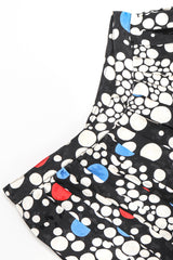 Recess Designer Consignment Vintage Adolfo Fizzy Polka Dot Pleated Palazzo Pant
