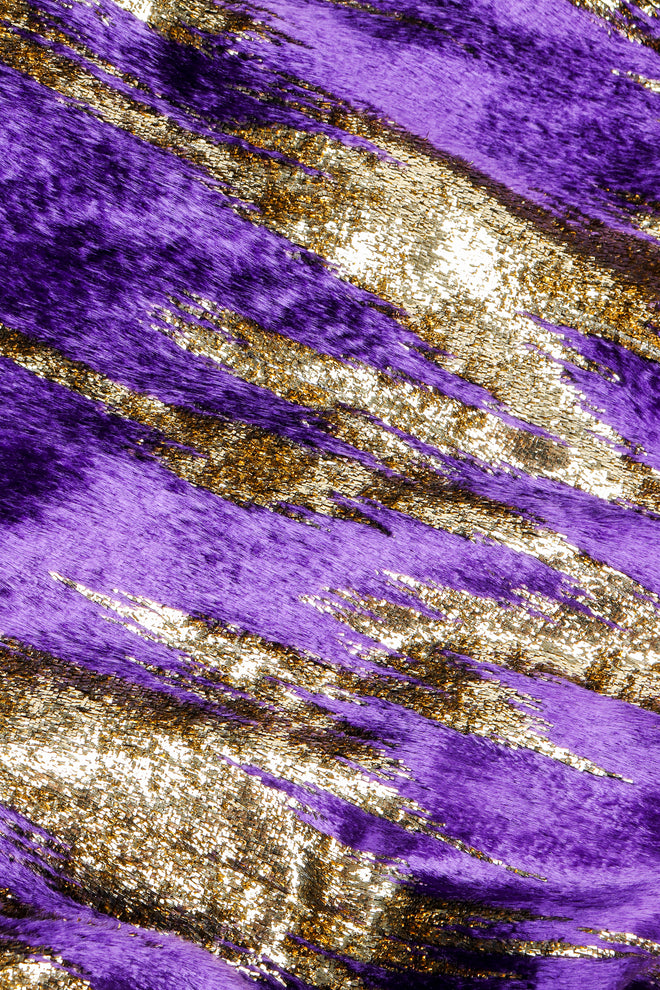 Vintage Adolfo Velvet Lamé Fabric Detail