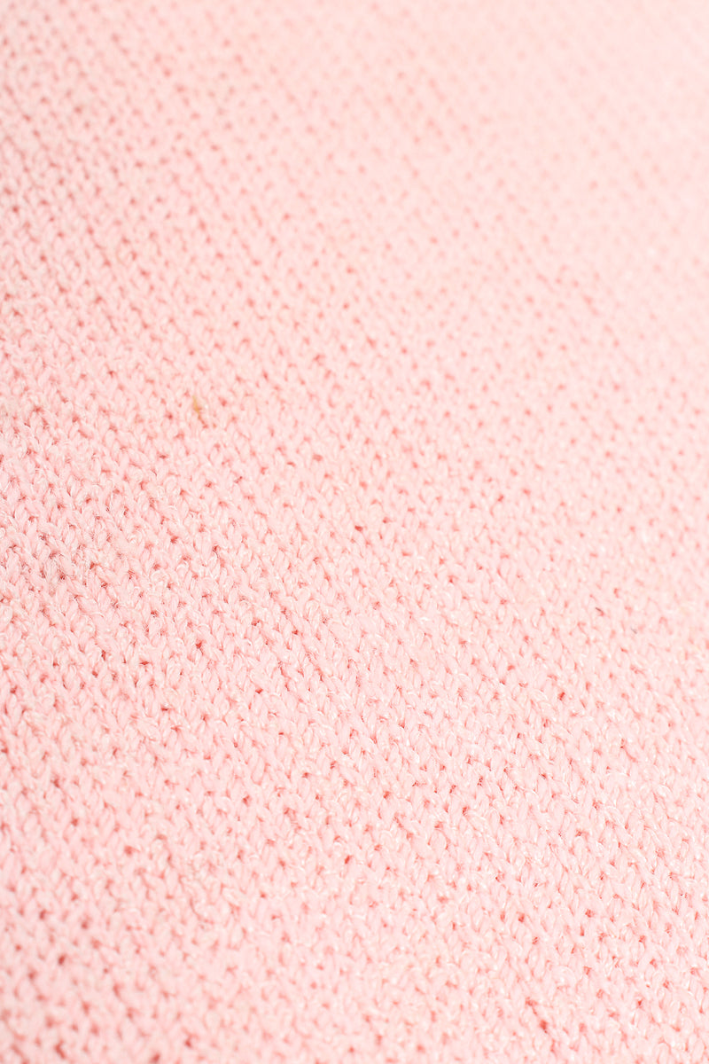 Vintage Adolfo Feather Sweater Knit Dress fabric detail at Recess Los Angeles