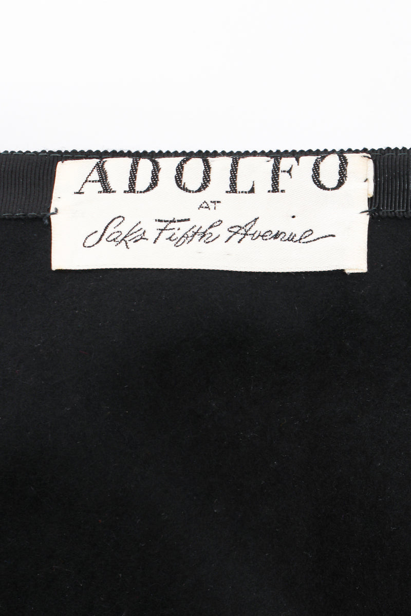 Vintage Adolfo Gold-Studded Wrap Skirt side angle label crop at Recess LA