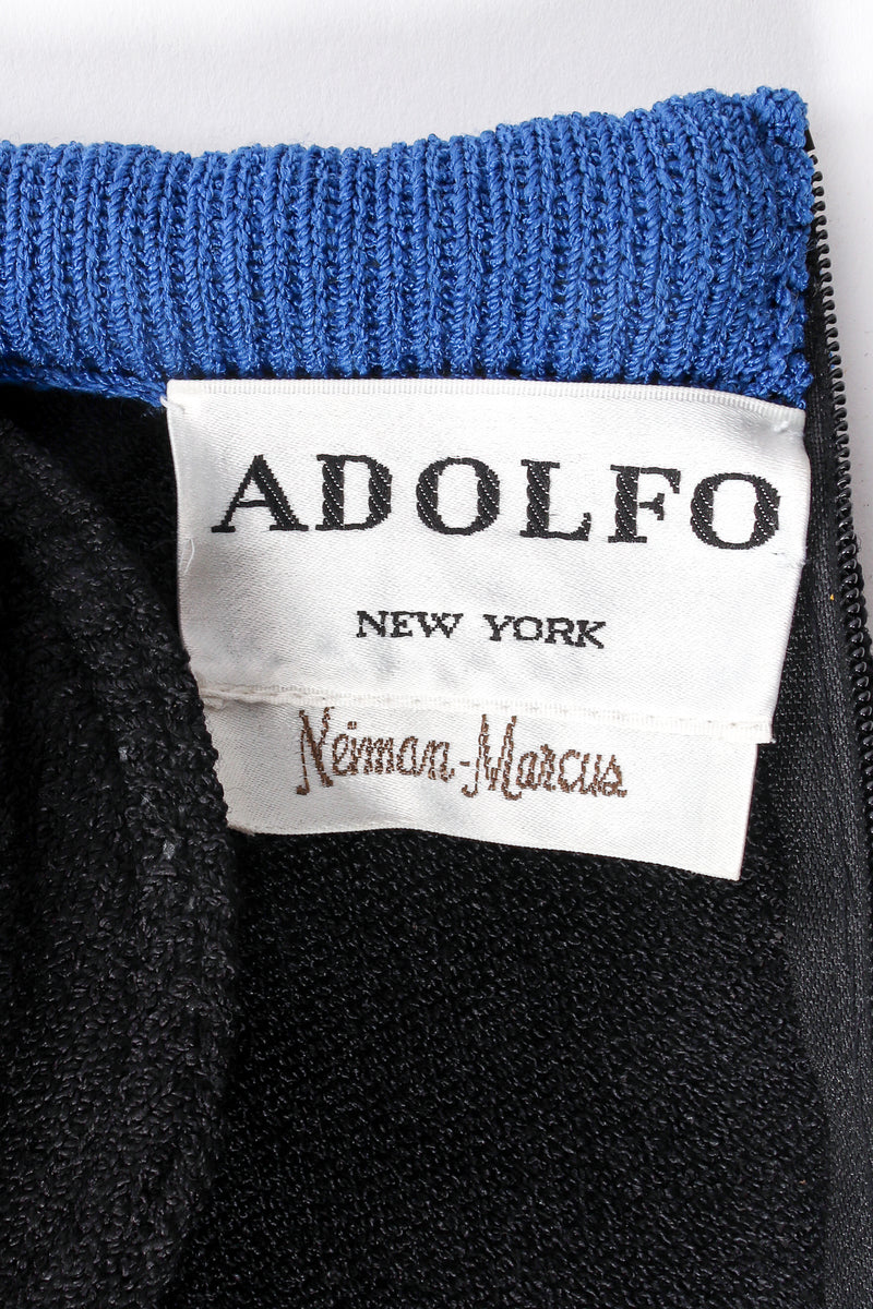 Vintage Adolfo Banded Knit Midi Sweater Dress label at Recess Los Angeles