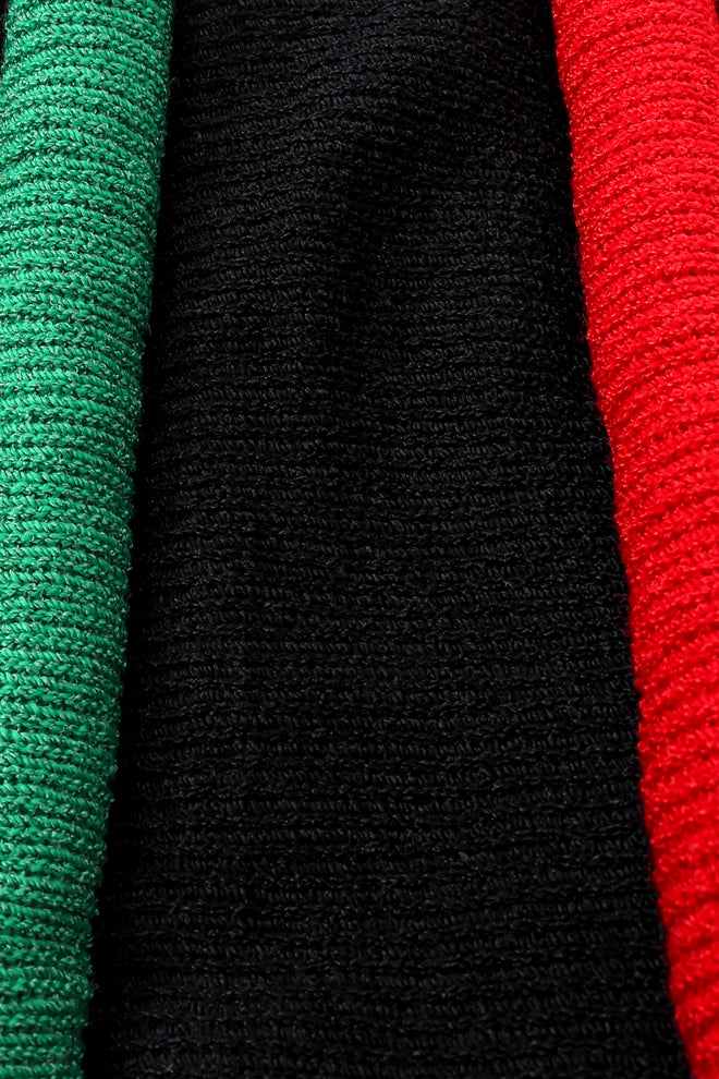Vintage Adolfo Banded Knit Midi Sweater Dress detail at Recess Los Angeles