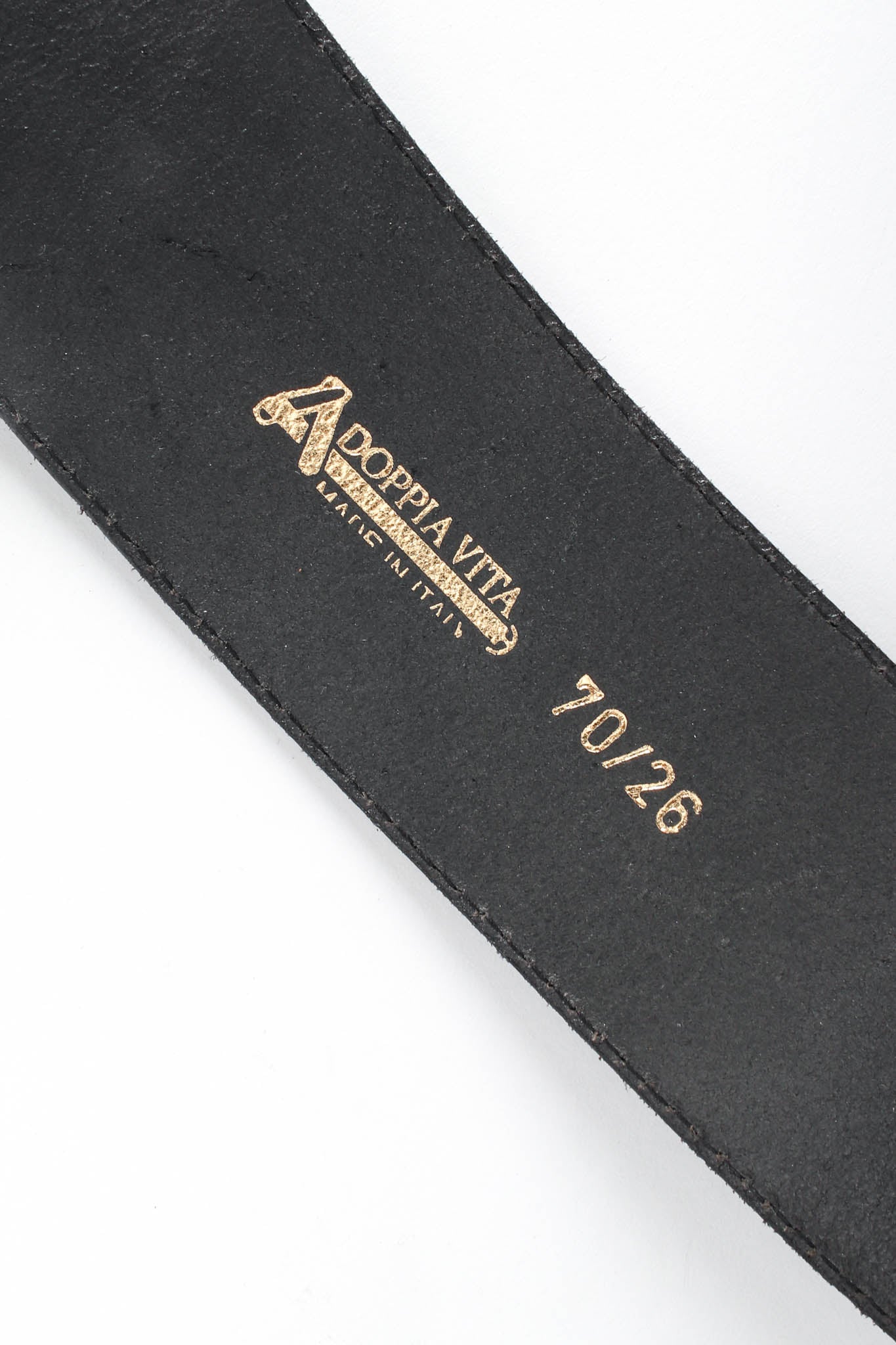 Vintage Adoppia Vita Leather Chain Drape & Plate Belt signed/marked size @ Recess LA
