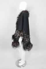 Adrienne Landau Ostrich Feather Shawl Cape