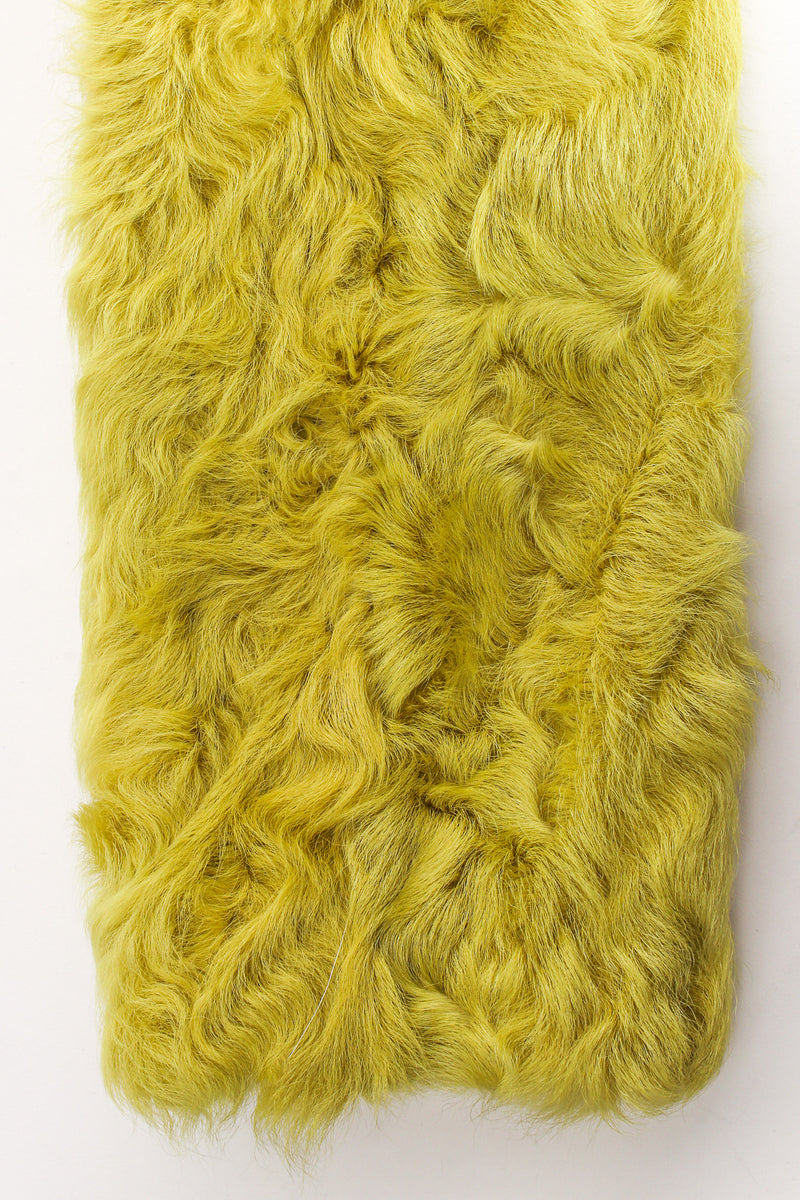 Vintage Adrienne Landau Chartreuse Lamb Fur Jacket sleeve @ Recess LA