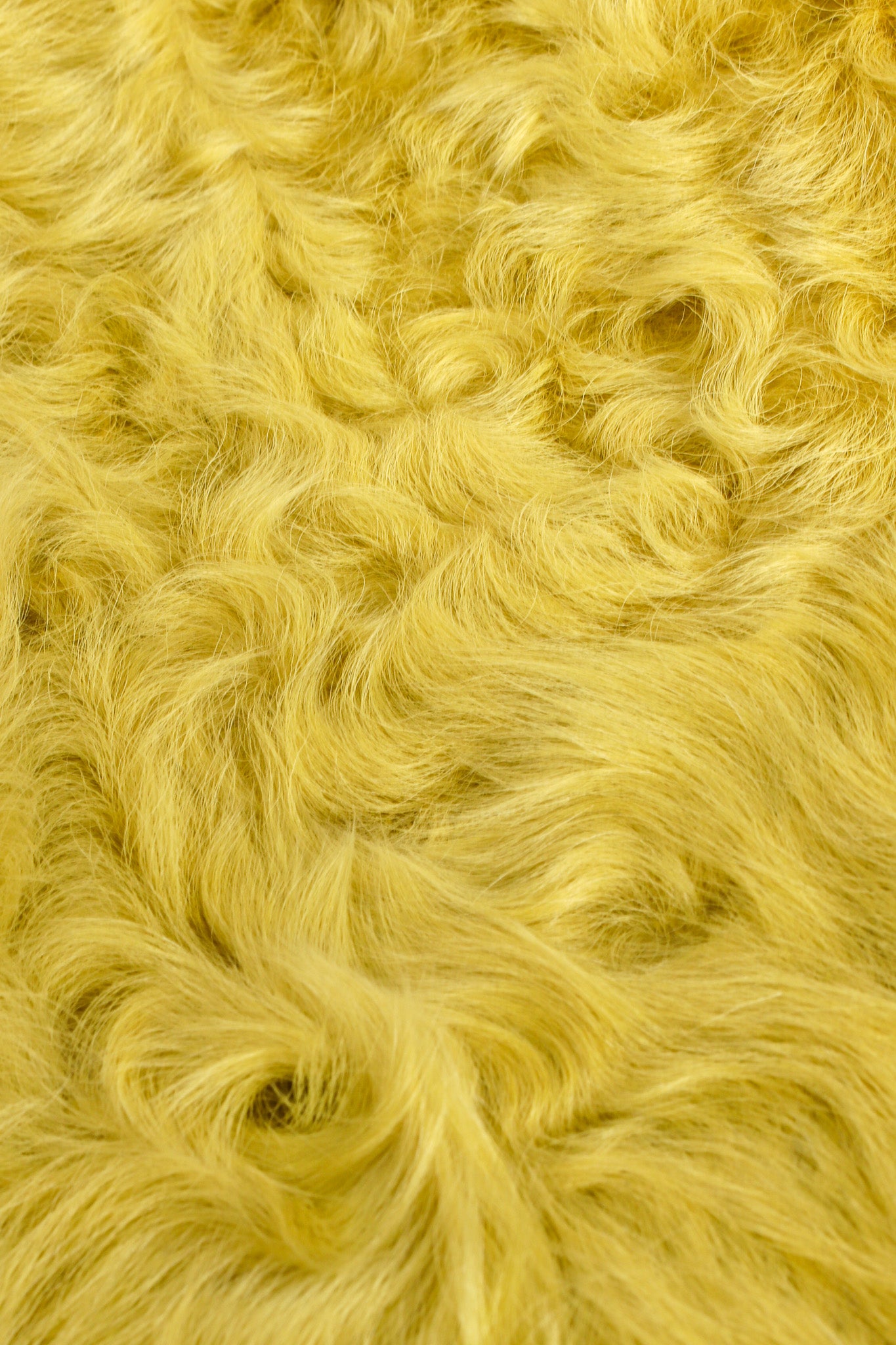 Vintage Adrienne Landau Chartreuse Lamb Fur Jacket fur close @ Recess LA