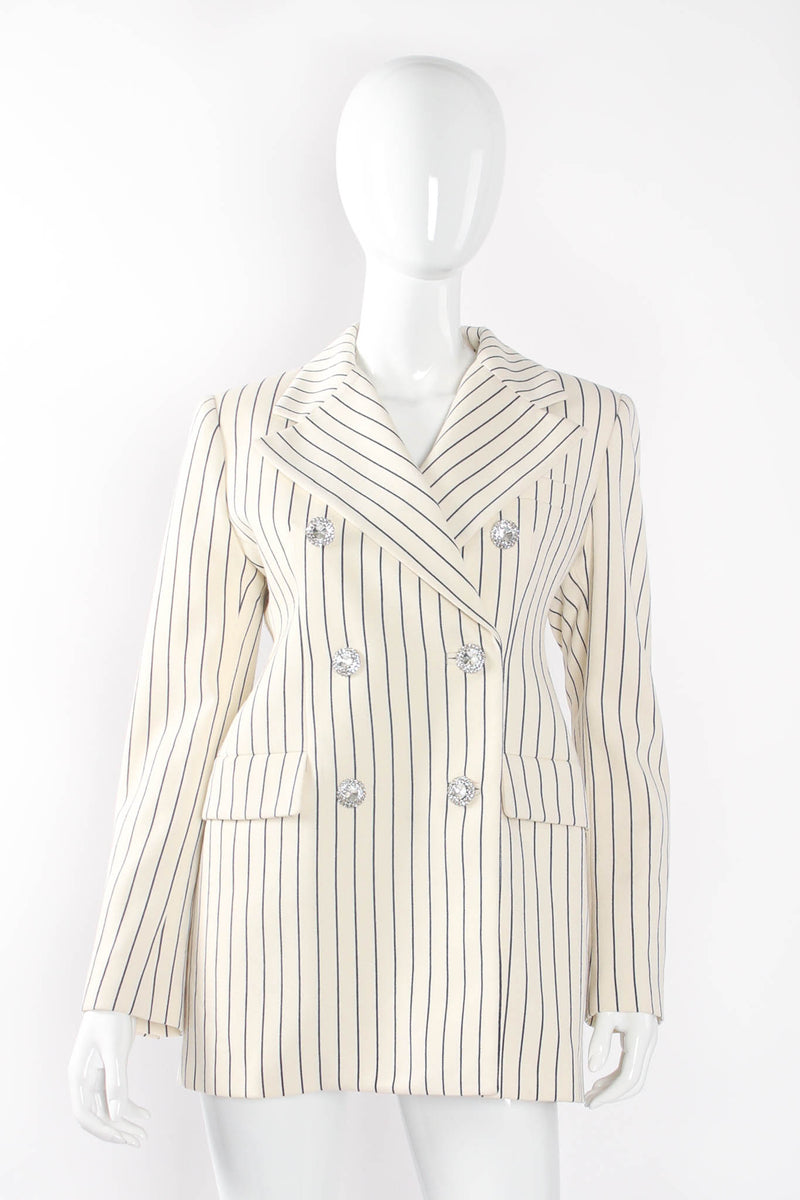 2019 S/S Alessandra Rich Rope Stripe Jacket Set on mannequin front at Recess Los Angeles