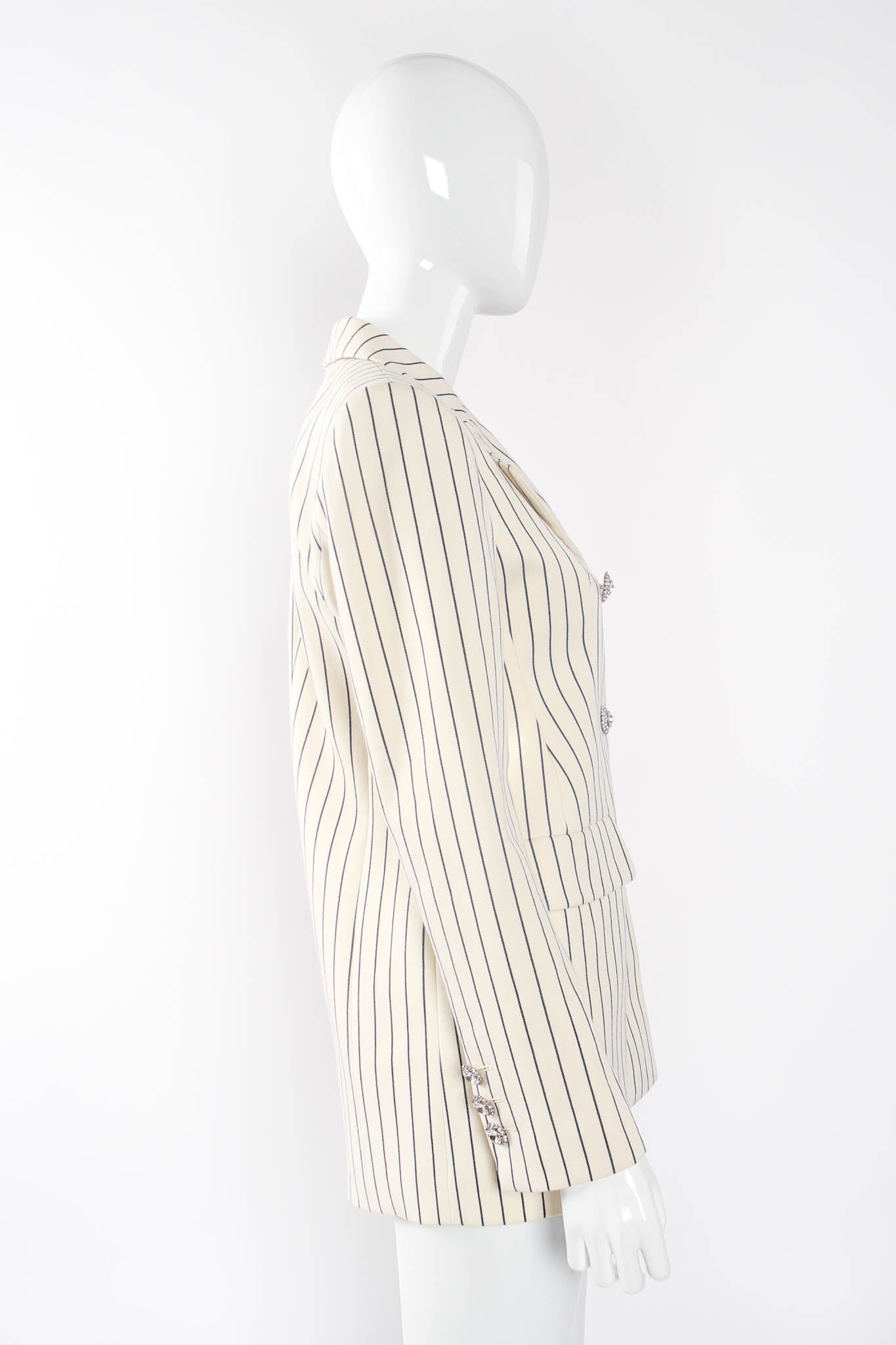 2019 S/S Alessandra Rich Rope Stripe Jacket Set on mannequin side at Recess Los Angeles
