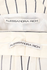 2019 S/S Alessandra Rich Rope Stripe Jacket & Pant Set pant labels at Recess LA