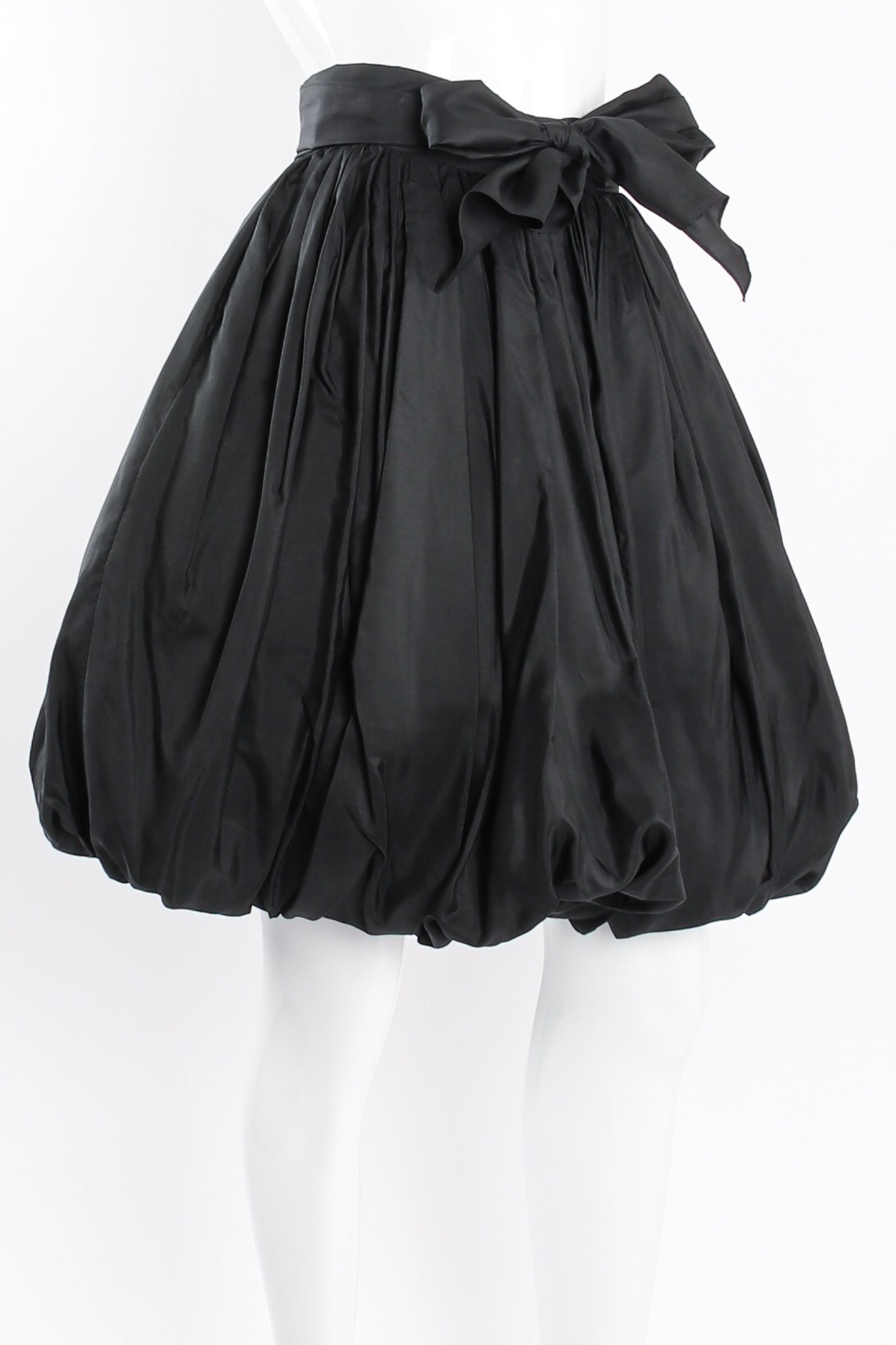 Vintage Adrienne Vittadini Gathered Silk Bubble Skirt on Mannequin crop at Recess Los Angeles