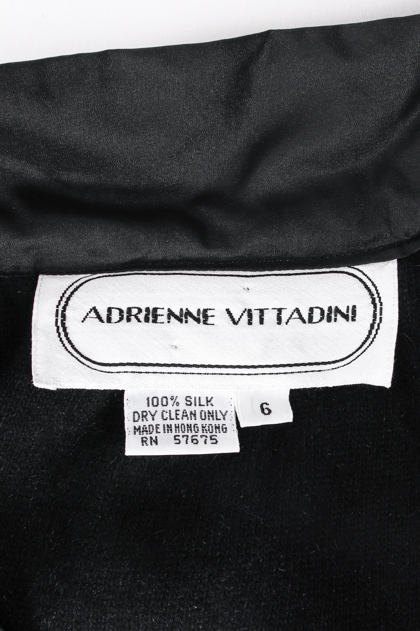 Vintage Adrienne Vittadini Gathered Silk Bubble Skirt label at Recess Los Angeles