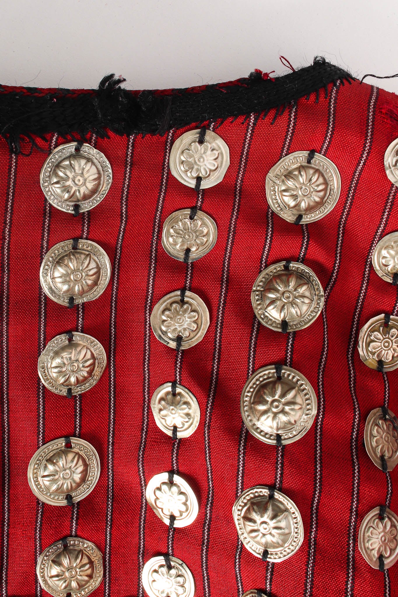 Vintage Afghan Embroidered Coin Charm Bell Coat floral coin harm @ Recess Los Angeles 