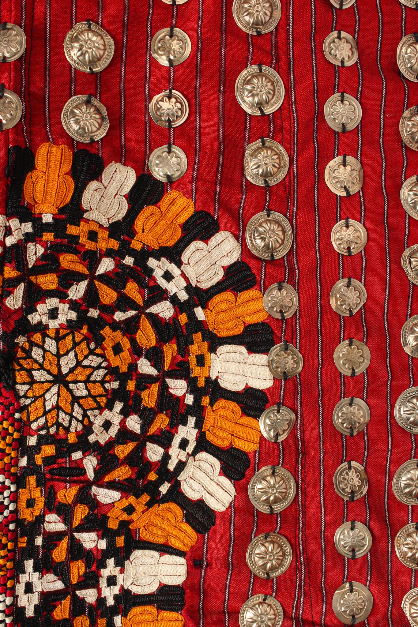 Vintage Afghan Embroidered Coin Charm Bell Coat embroidery/charms @ Recess Los Angeles 