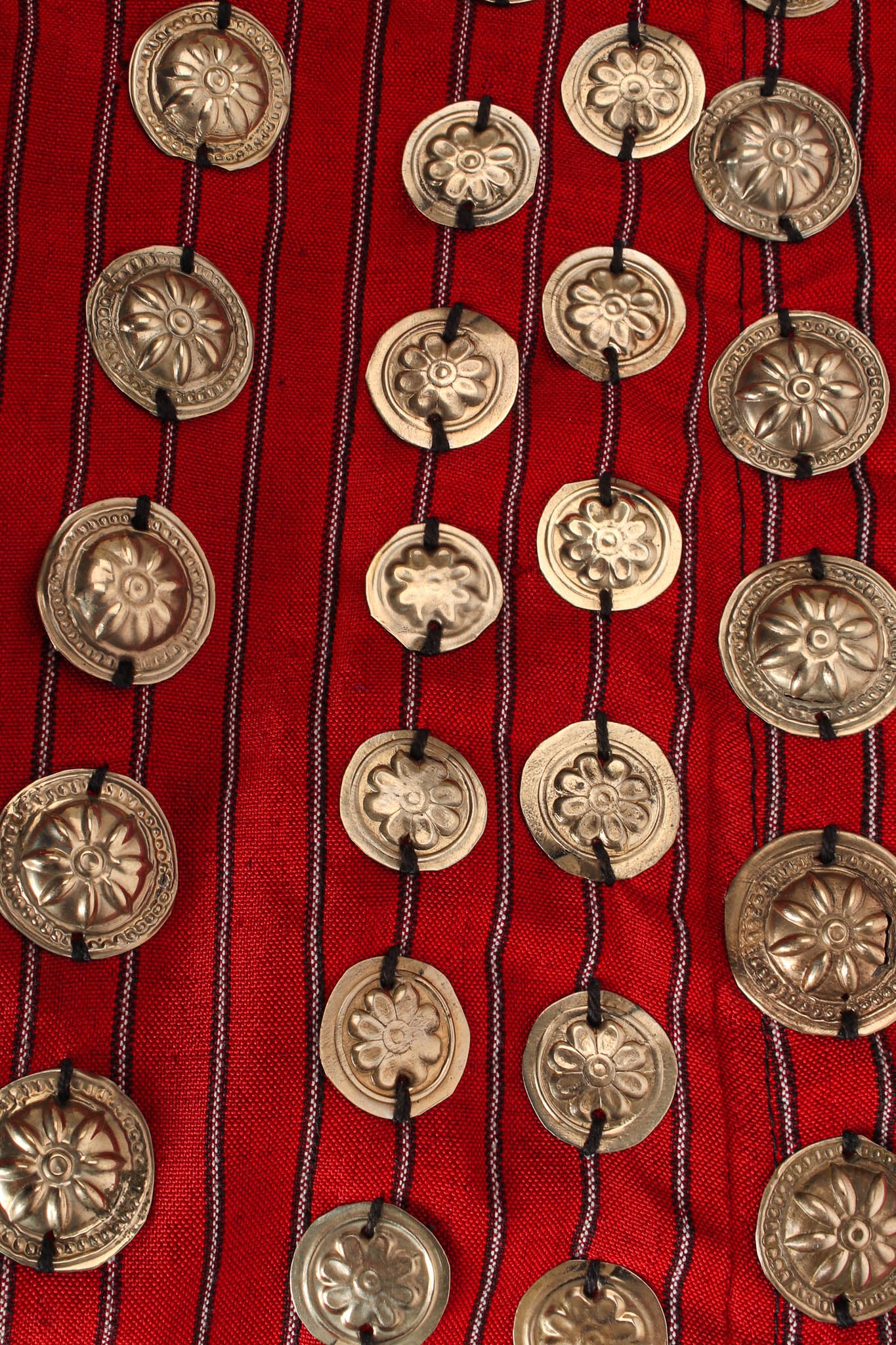 Vintage Afghan Embroidered Coin Charm Bell Coat round coin charms @ Recess Los Angeles 