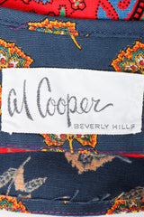 Vintage Anne Klein Flower & Paisley Tie Wrap Skirt Label at Recess LA