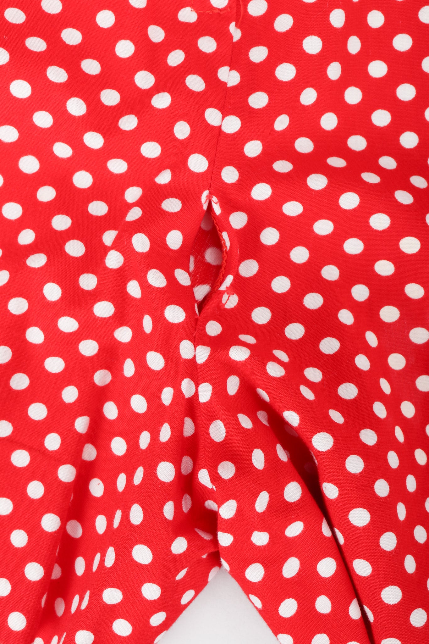 Vintage Al Cooper Polka Dot Romper Hostess Skirt Set Hole in Fabric at Recess