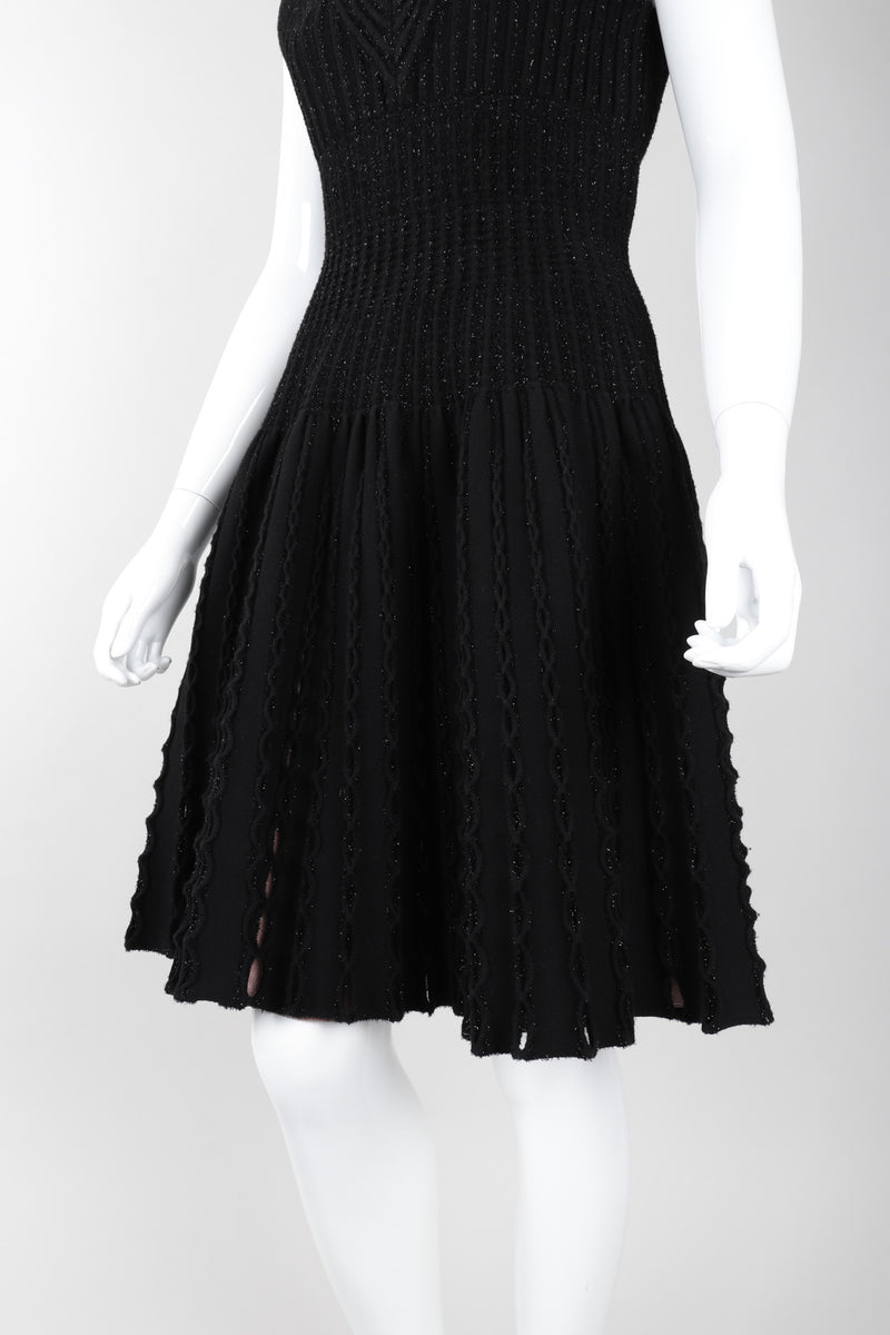 vintage alaia dress Alaa C. 1993 Semi-sheer Knit Bodycon Waist 26 1990 Azzedine Alaia Blush-Pink Ribbed