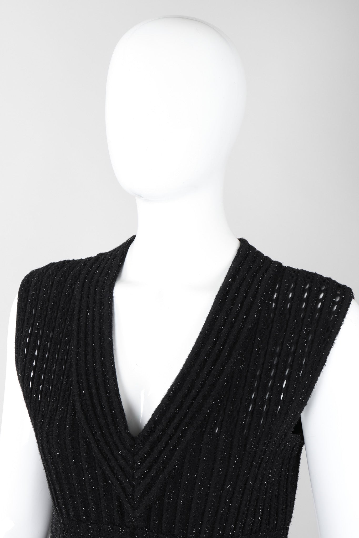 Recess Los Angeles Vintage Alaia Knit Tinsel Fit And Flare Cocktail Dress