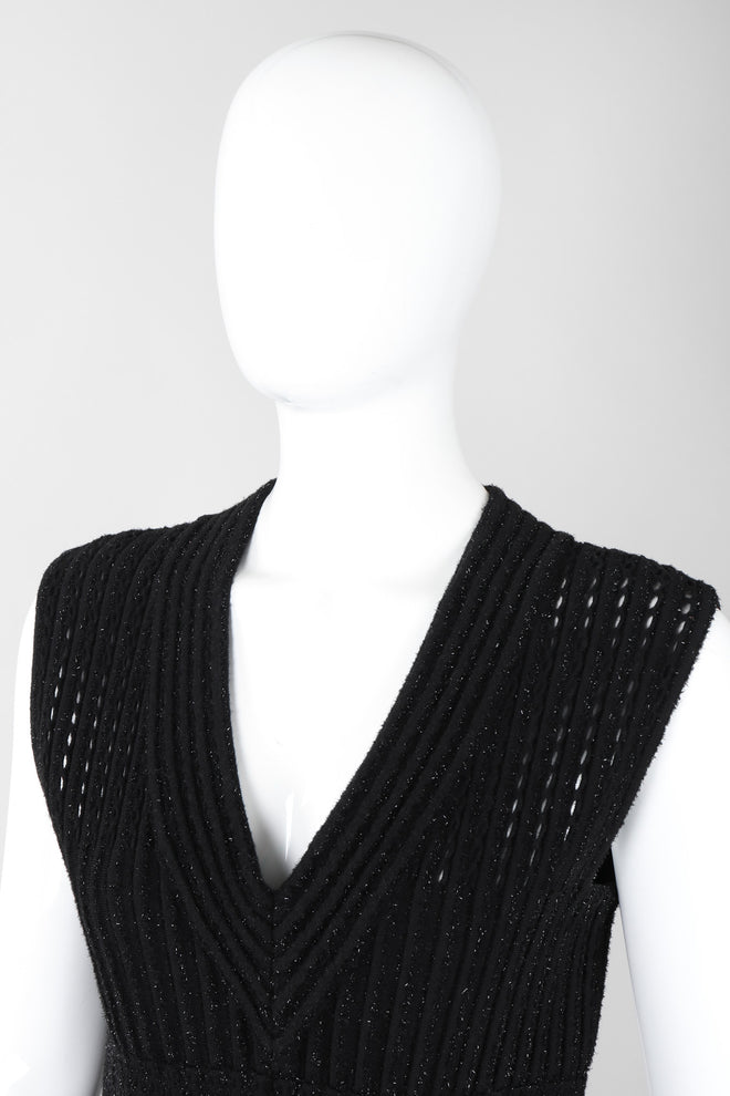 Recess Los Angeles Vintage Alaia Knit Tinsel Fit And Flare Cocktail Dress