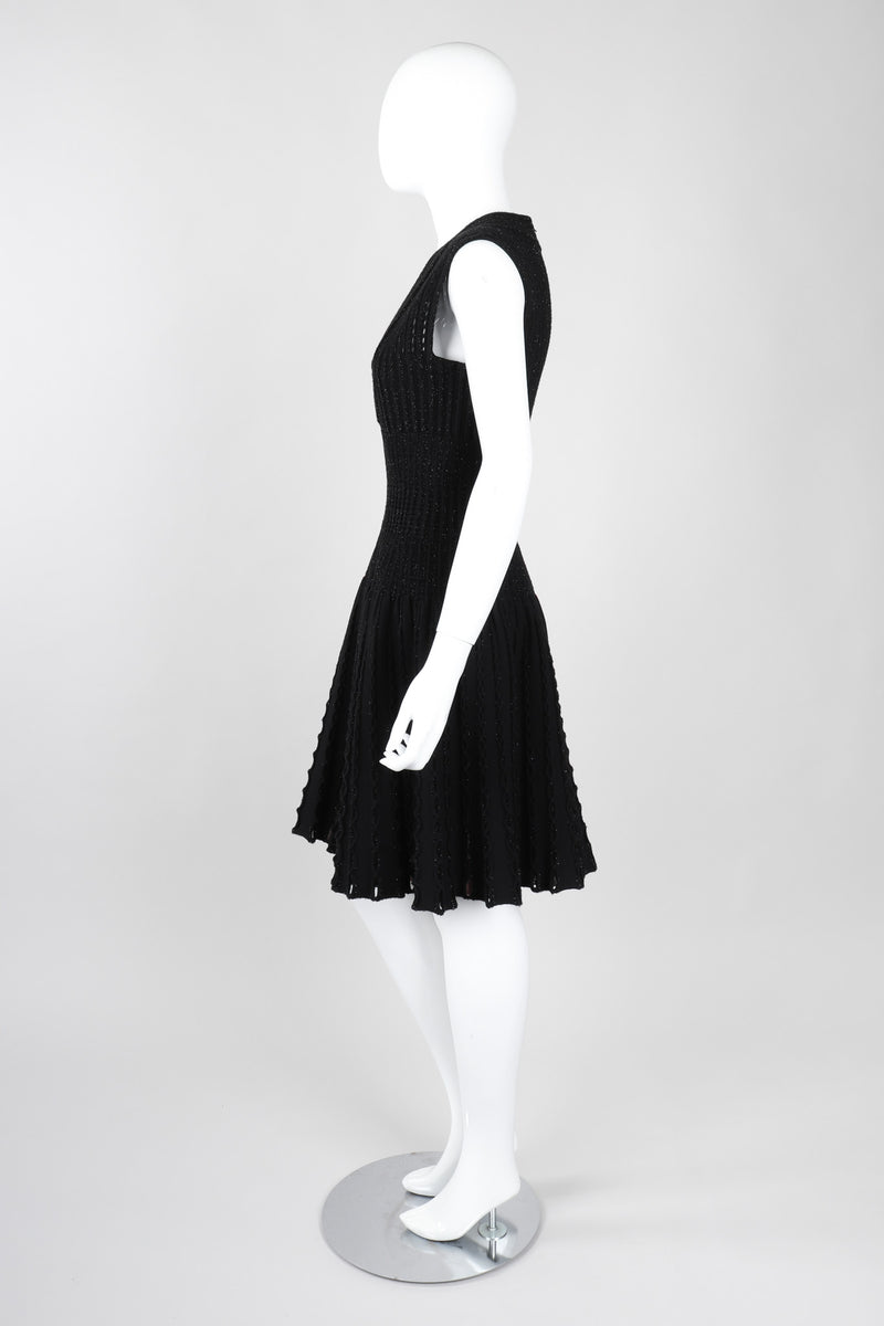 Vintage Alaia Knit Tinsel Fit And Flare Cocktail Dress Recess Vintage Alaia Knit Tinsel Fit And Flare Cocktail Dress Recess