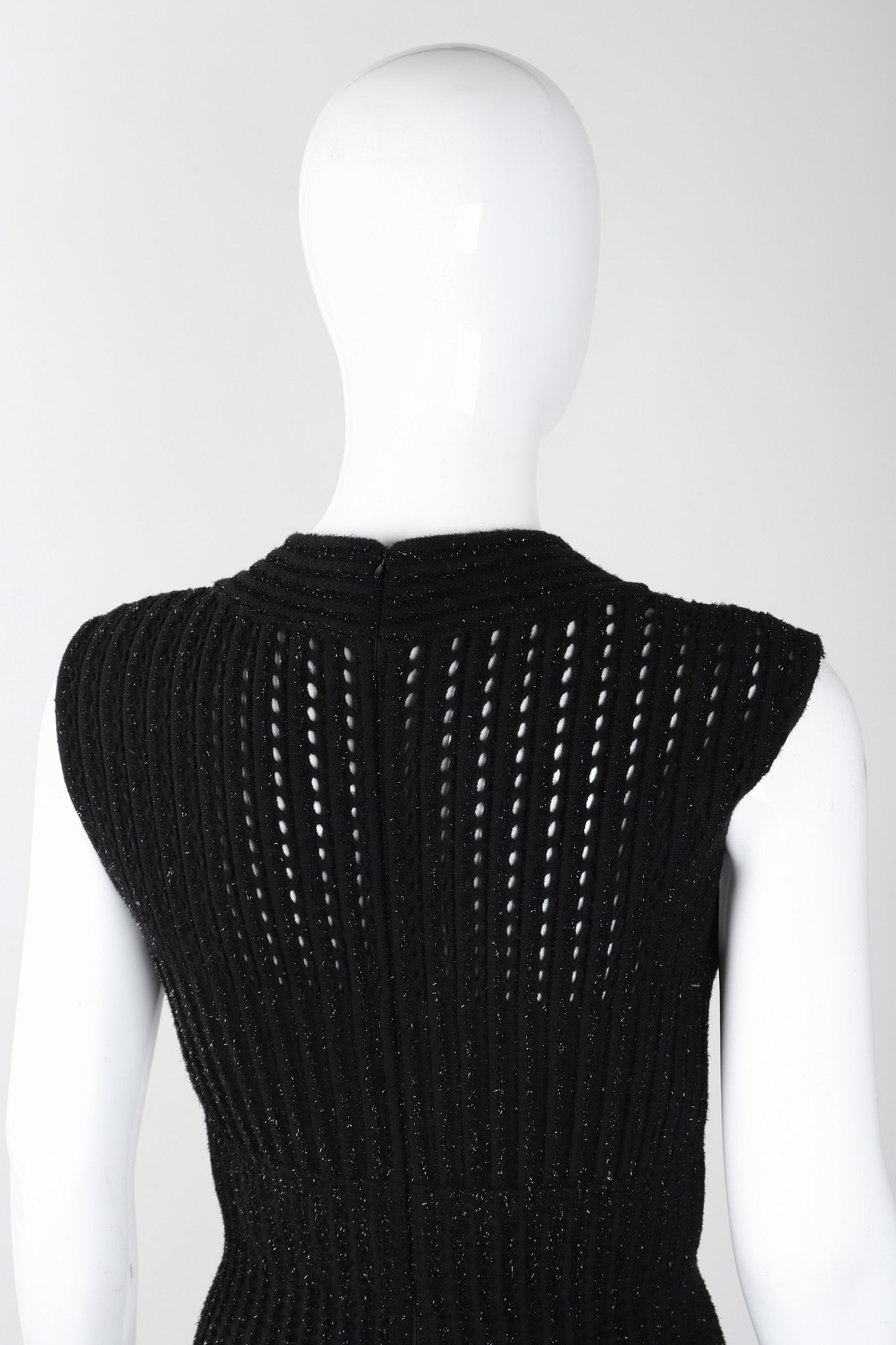 Recess Los Angeles Vintage Alaia Knit Tinsel Fit And Flare Cocktail Dress