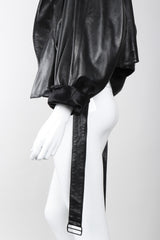 Recess Los Angeles Vintage 1980s Alaia Cropped Leather Wrap Jacket