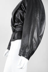 Recess Los Angeles Vintage 1980s Alaia Cropped Leather Wrap Jacket