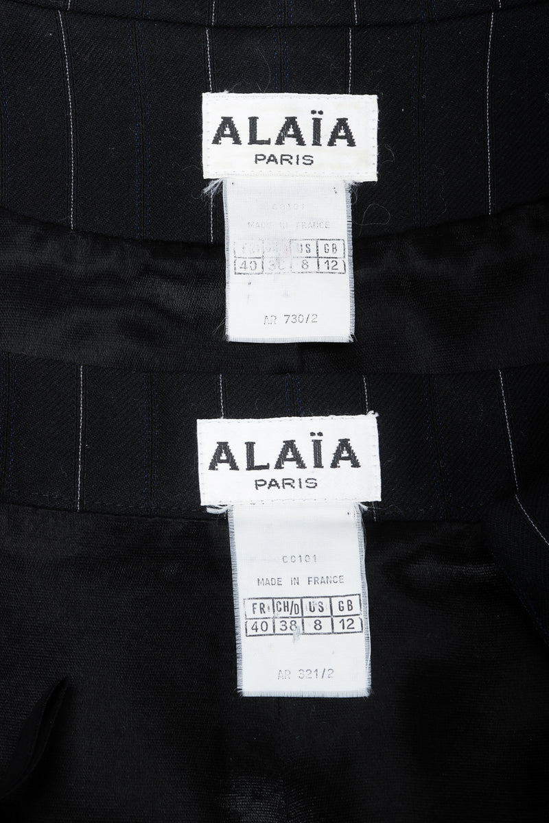 Vintage Alaia Labels on Black