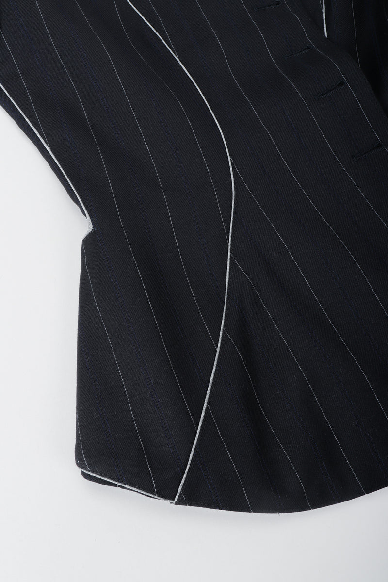 Vintage Alaia Pinstripe Contour Jacket Waist Detail at Recess