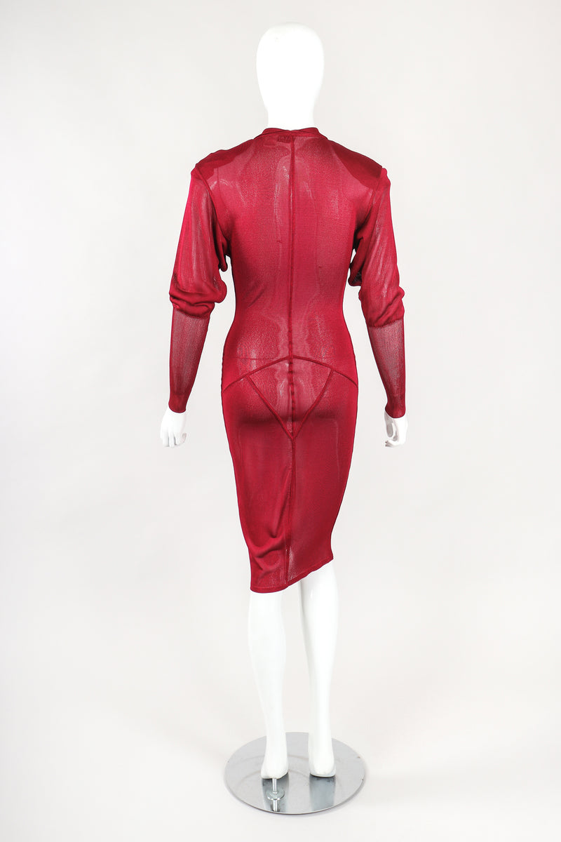 Vintage Alaia Juliette Sleeve Sheer Knit Collared Dress – Recess Vintage Alaia Juliette Sleeve Sheer Knit Collared Dress – Recess