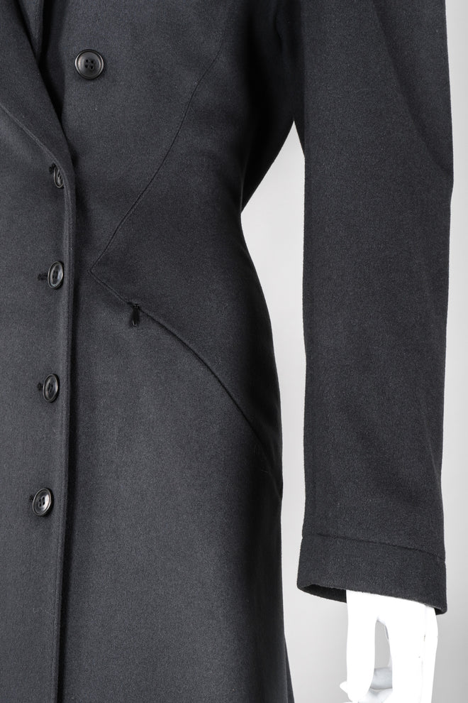 Recess Los Angeles Vintage Alaia Double-Breasted Long Wool Reefer Coat