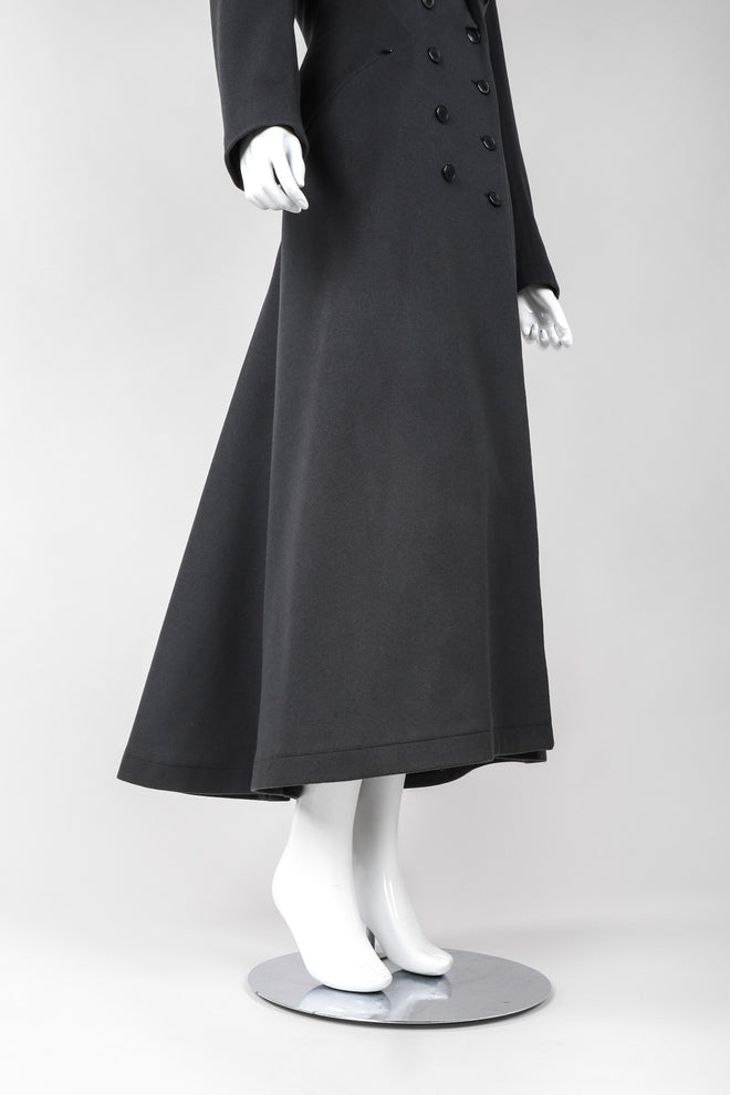 Recess Los Angeles Vintage Alaia Double-Breasted Long Wool Reefer Coat