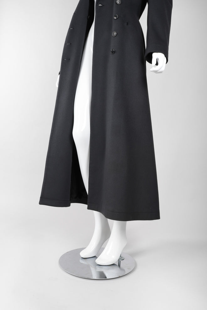 Recess Los Angeles Vintage Alaia Double-Breasted Long Wool Reefer Coat