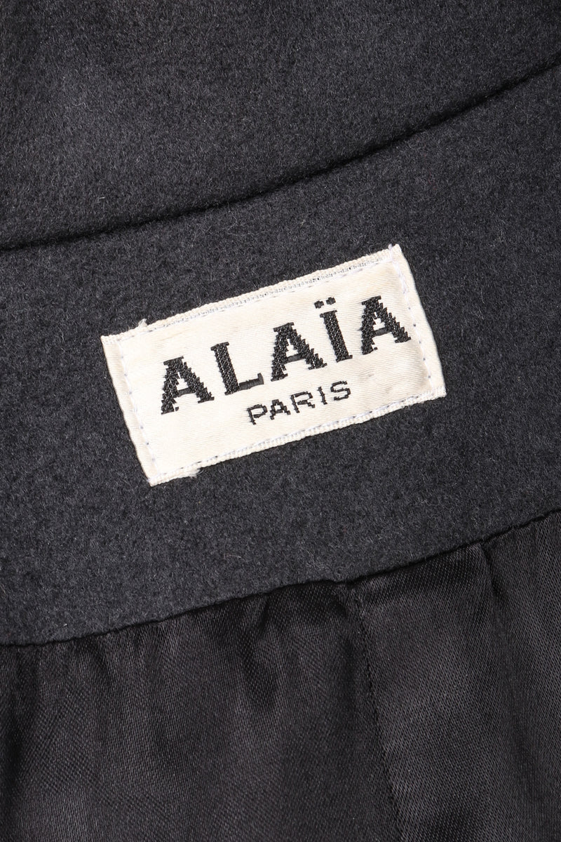 Recess Los Angeles Vintage Alaia Double-Breasted Long Wool Reefer Coat