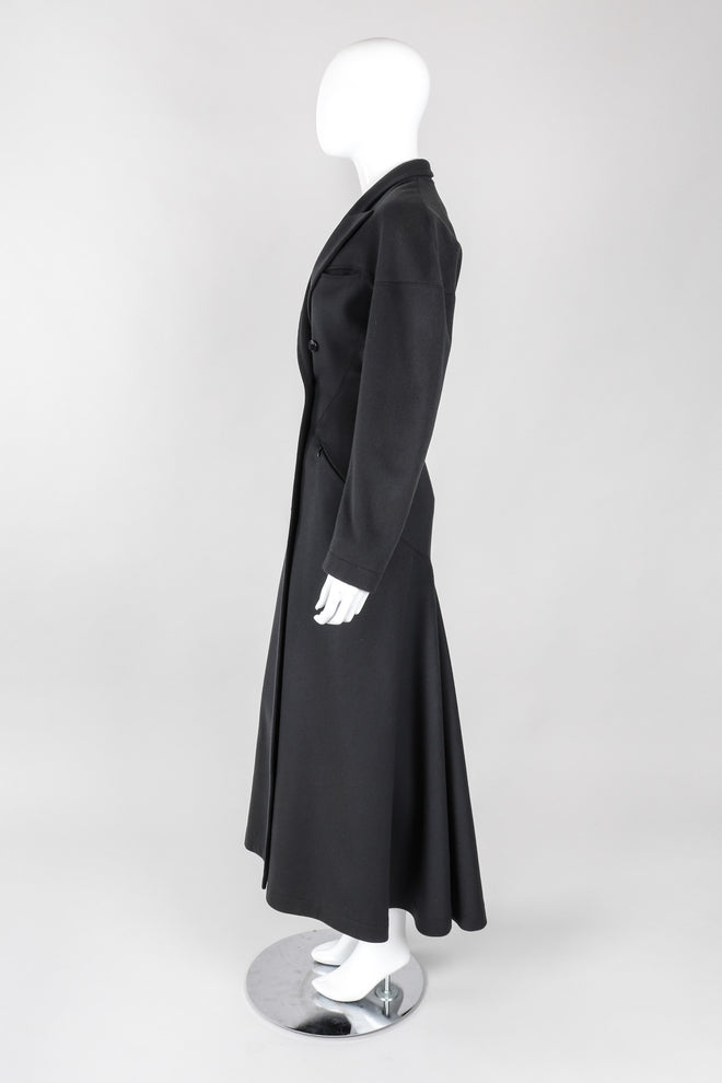 Recess Los Angeles Vintage Alaia Double-Breasted Long Wool Reefer Coat