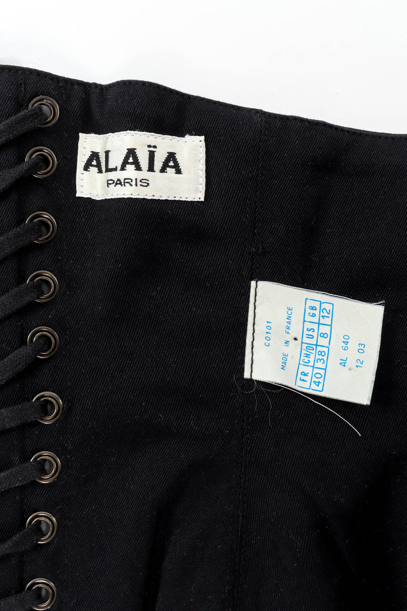Alaïa Hook Up Corset Waist Belt tag/size @ Recess Los Angeles