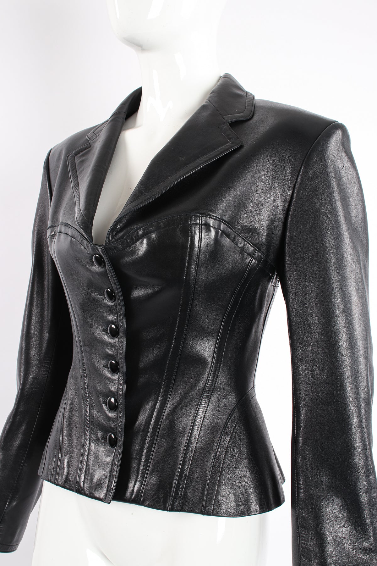 Corset Leather high quality Biker Jacket