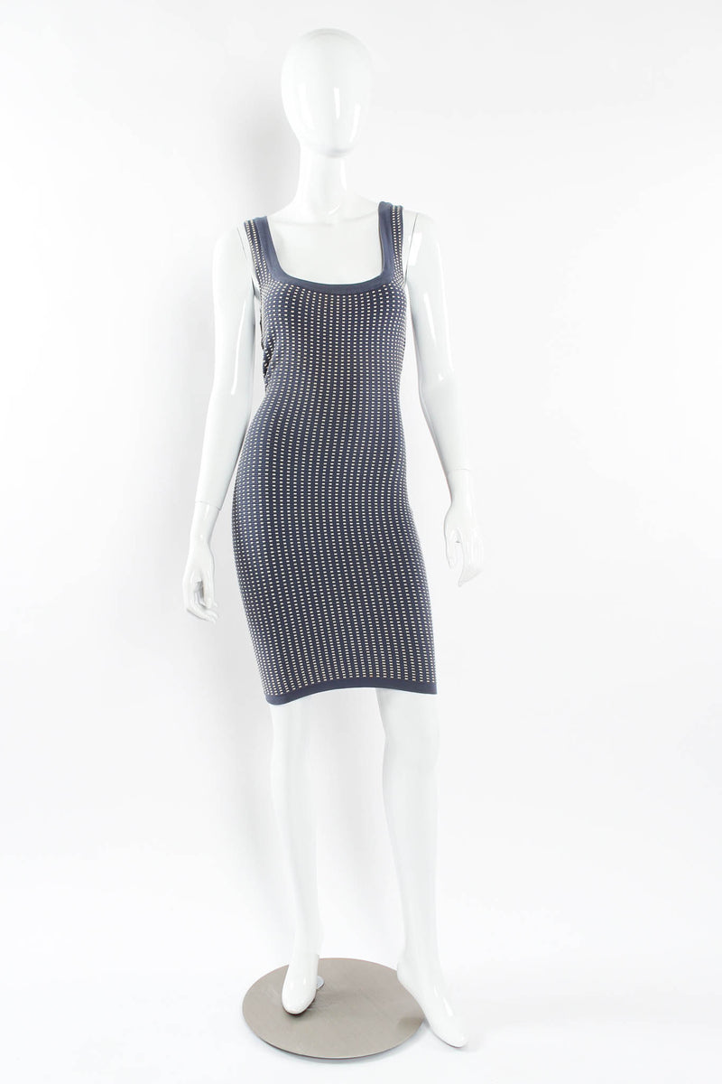 Vintage Alaïa Ribbed Waffle Bodycon Dress II mannequin front @ Recess Los Angeles