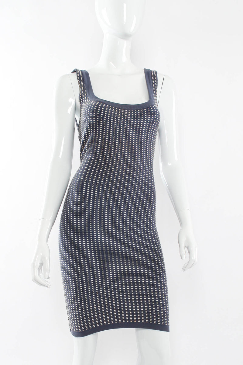 Vintage Alaïa Ribbed Waffle Bodycon Dress II mannequin angle close @ Recess Los Angeles