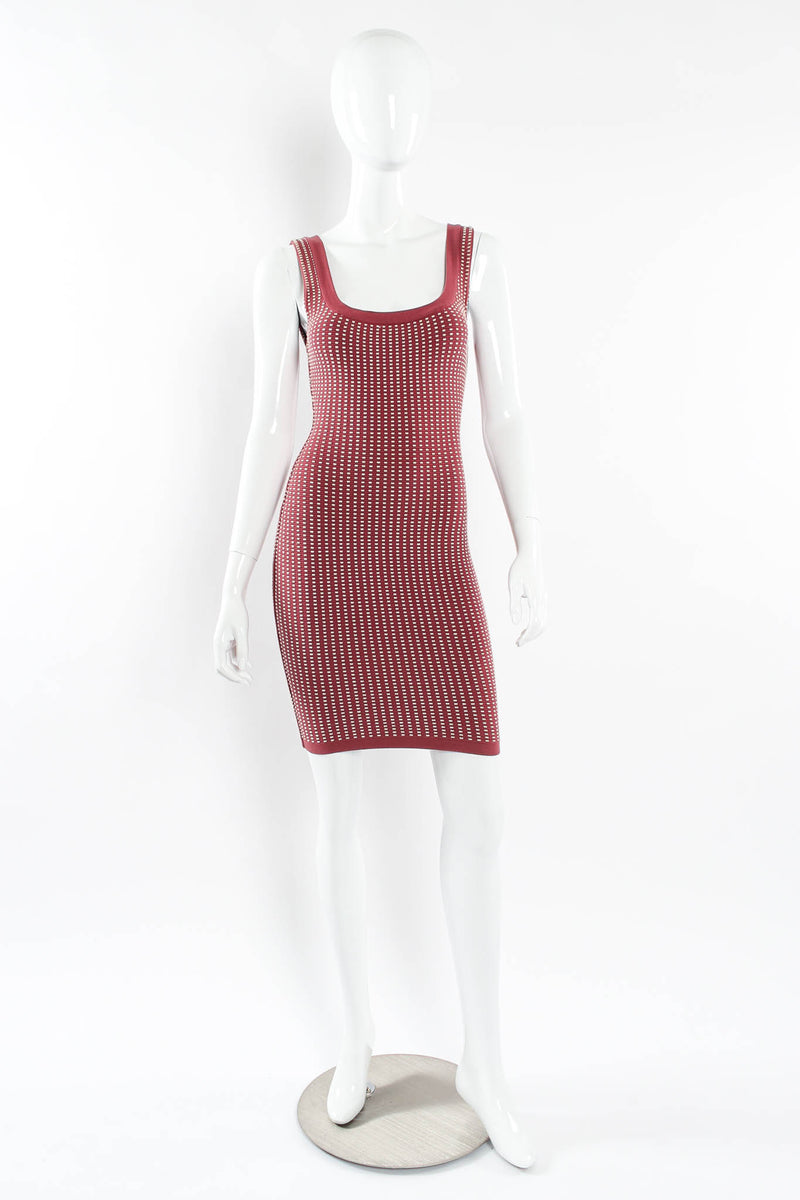 Vintage Alaïa Ribbed Waffle Bodycon Dress I mannequin front @ Recess Los Angeles