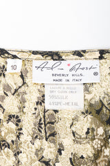Recess Designer Consignment Vintage Alan Austin Golden Metallic Lamé Paisley Silk Blouse Los Angeles Resale
