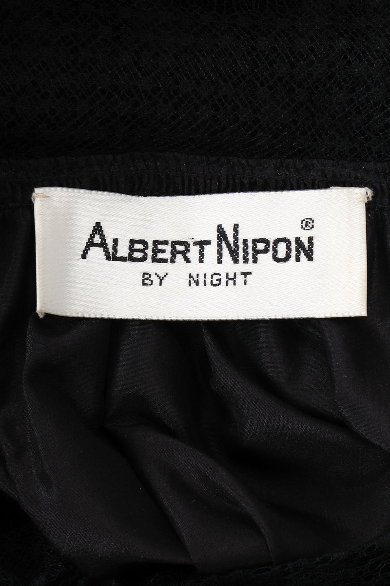 Vintage Albert Nipon Chantilly Lace Peasant Dress label at Recess LA