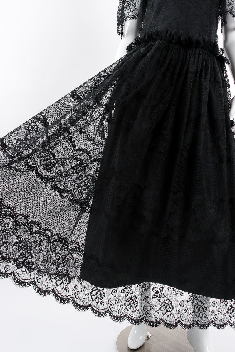 black lace peasant dress The Eloise Dress in Black Chantilly Lace 0 / Black Chantilly Lace