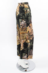 Vintage Alberto Makali Jungle Print Vest & Pant Set on Mannequin pant side at Recess LA