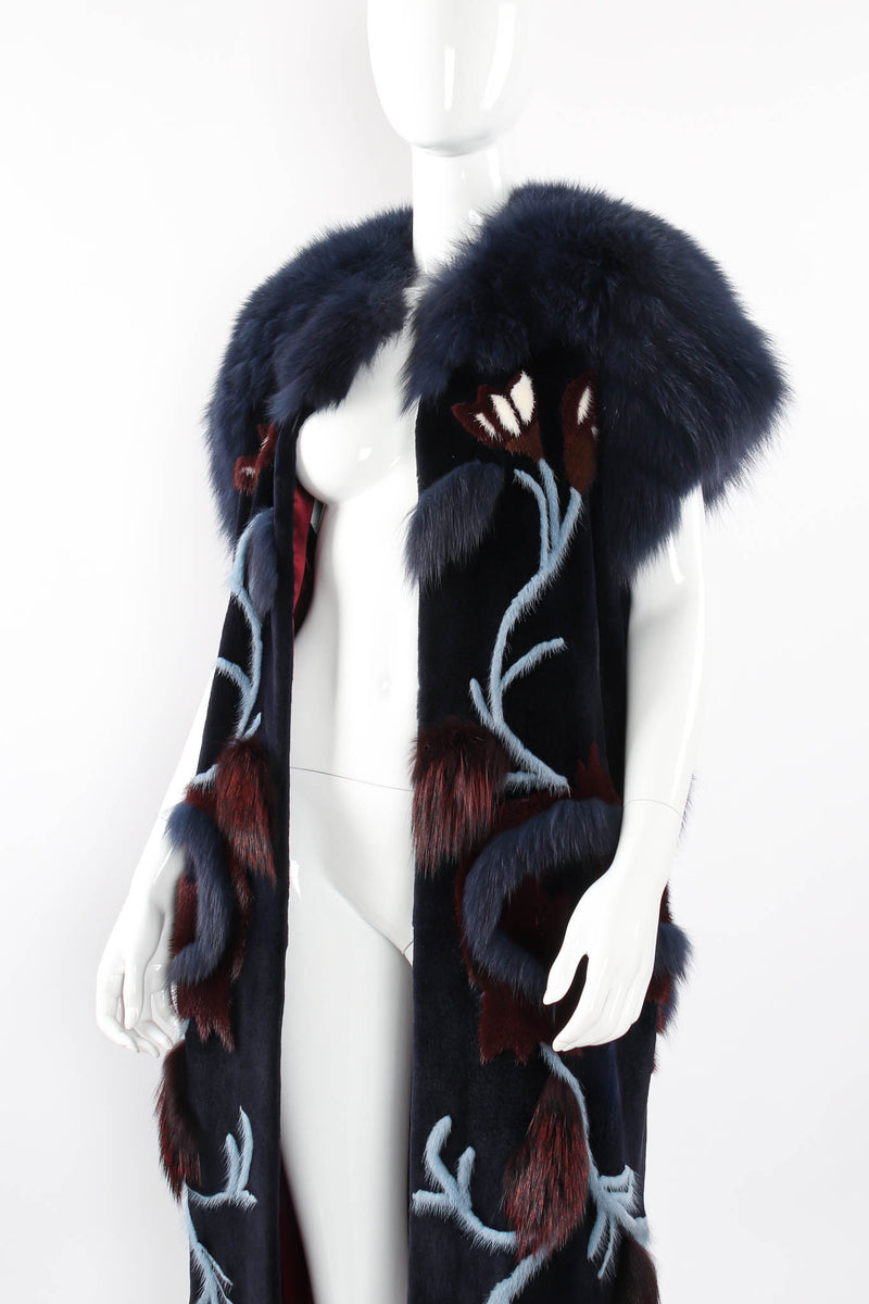 Alena Akhmadullina Sleeveless Mink Fur Coat side crop on mannequin at Recess Los Angeles