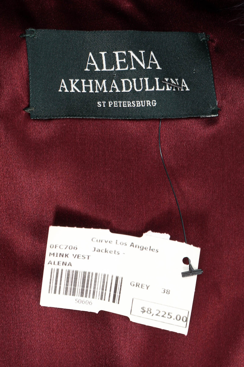Alena Akhmadullina Sleeveless Mink Fur Coat label at Recess Los Angeles