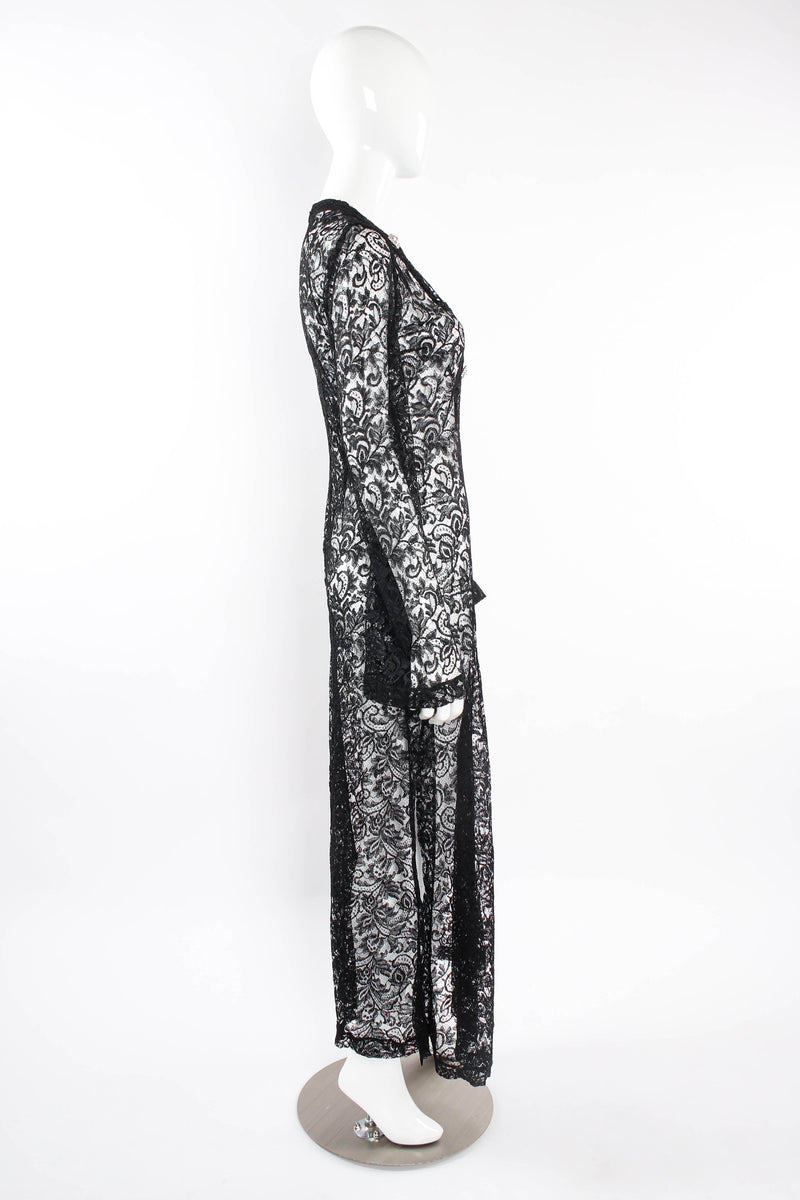 Alessandra Rich 2019 S/S Chained Rhinestone Sheer Lace Gown Recess Alessandra Rich 2019 S/S Chained Rhinestone Sheer Lace Gown Recess