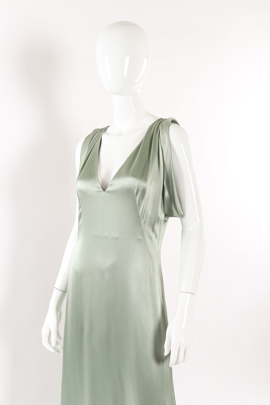 Alexander McQueen Satin Bias Cut Gown – Recess